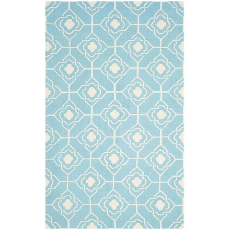 Safavieh Four Seasons Hand Hooked Runner Rug- Light Blue - Ivory- 2 ft. 3 in. x 8 ft. FRS233G-28